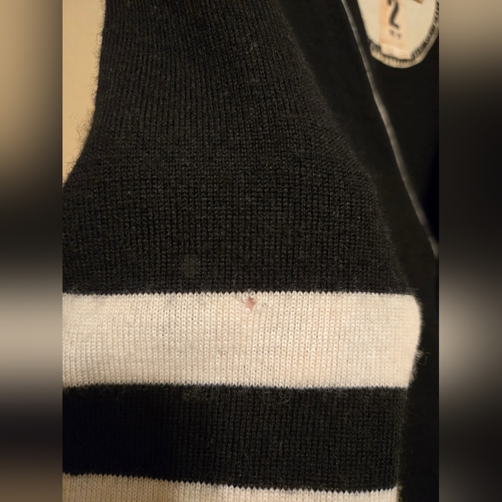Converse John Varvatos One Star Black Wool Cardigan Mens  Size 2 Medium  Used - Picture 13 of 16